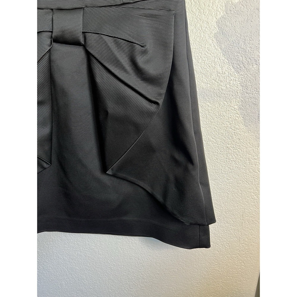 Coast Dress Short Black Strapless Ribbed Tafeta Front Bow US 8 - Picture 3 of 10